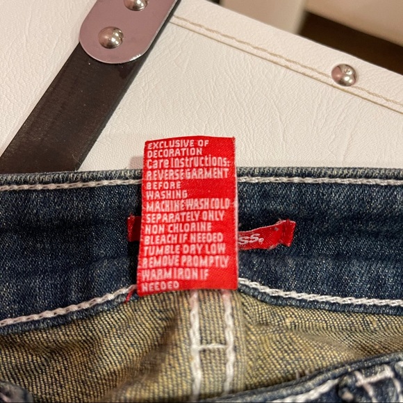 Straight Leg Rhinestone Jeans - Picture 7 of 7